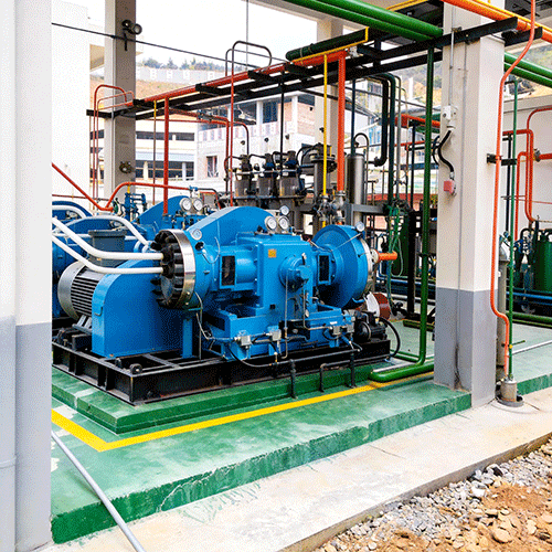 diaphragm compressor on site installation