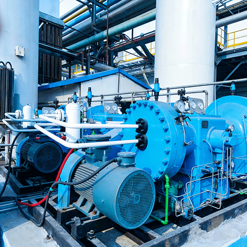 diaphragm gas compressor running at customer site