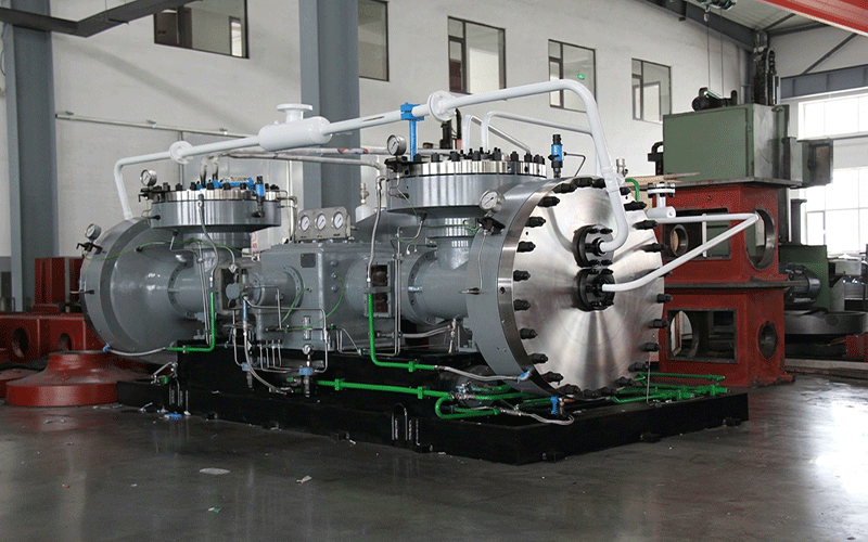 Diaphragm compressor for high-purity gases
